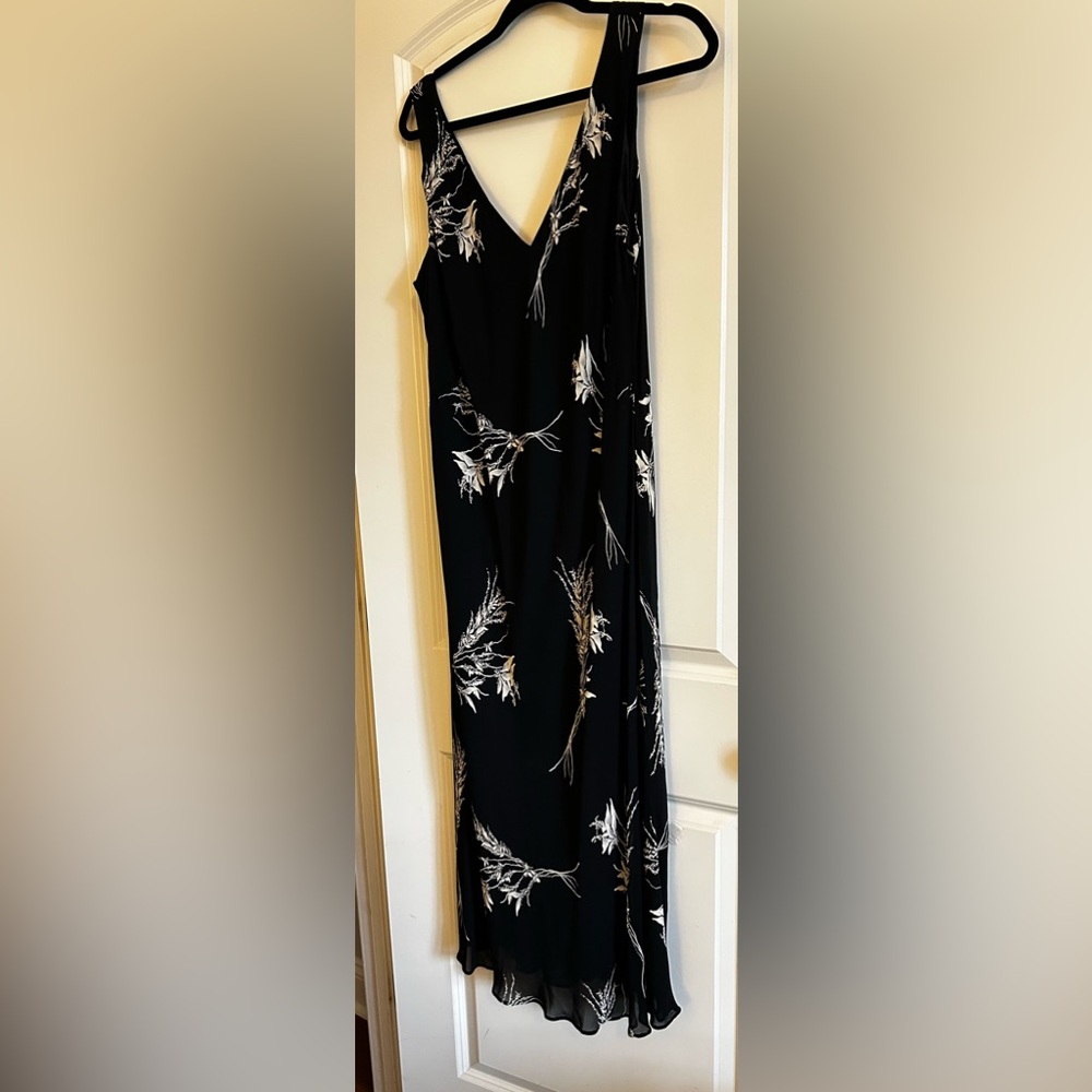 Jones New York Black and White Floral Maxi Dress